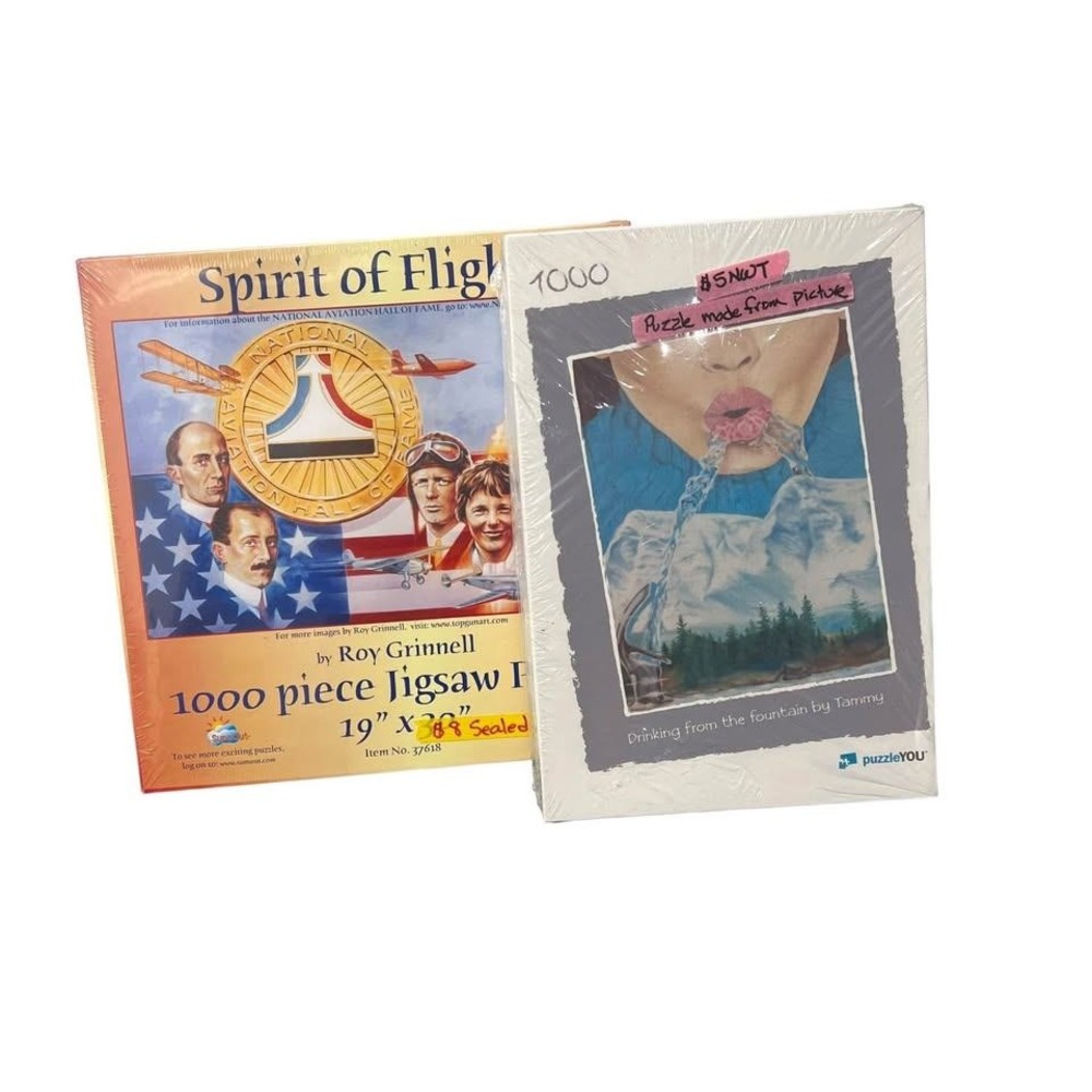 2 Jigsaw Puzzles 1000 Pieces Each NEW & SEALED Mountains‎ Spirit Of Flight READ